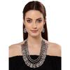 Новейший стильный комплект украшений из окисленного серебра из племенного ожерелья для женщин (12164с), Разноцветный, Один