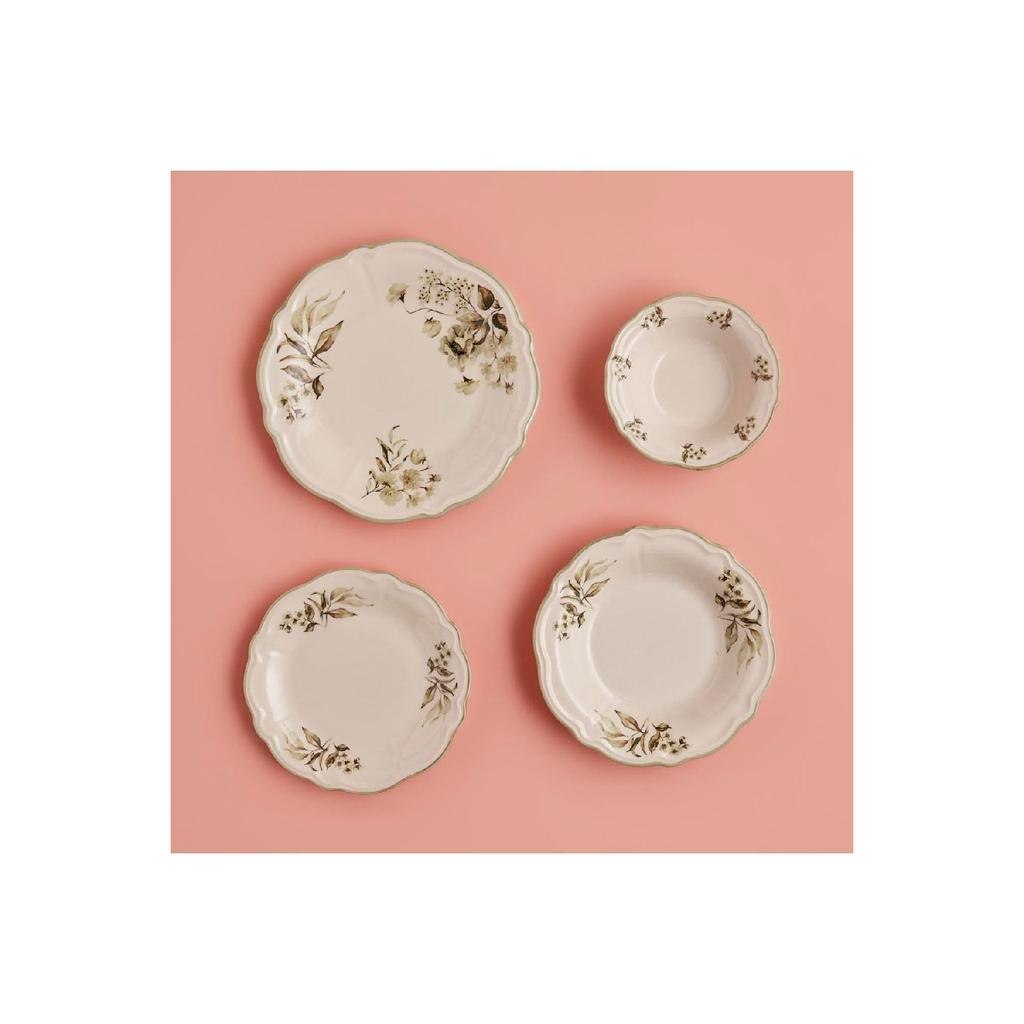 Столовый сервиз Julia из керамогранита на 6 персон, 24 предмета, зеленый