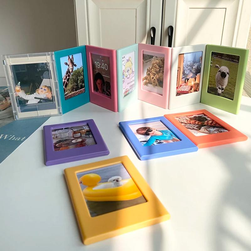 Магнитные фоторамки 3 дюйма, 5 шт., Цветные мини-рамки для фотопленки, DIY Декоративная подставка, Фоторамки, Декор для дома