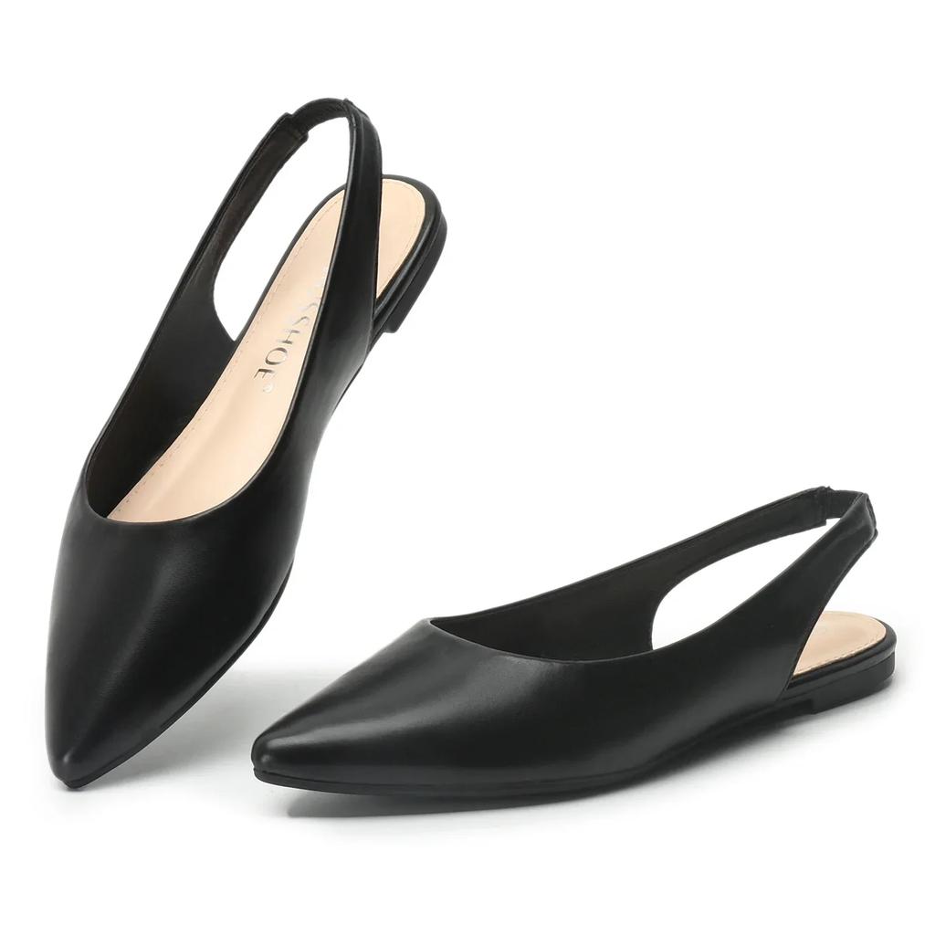 Женские сандалии на плоской подошве с острым носком Элегантные женские балетки