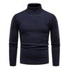 Men's Autumn And Winter Casual  Knitted Solid Color Decorative Pattern Sweater
