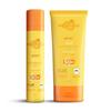 Aqualogica Glow+ Dewy Sunscreen для всех типов кожи с папайей и витамином C с SPF 50 и Pa++++ - 50 г + 80 г, упаковка 1 шт.