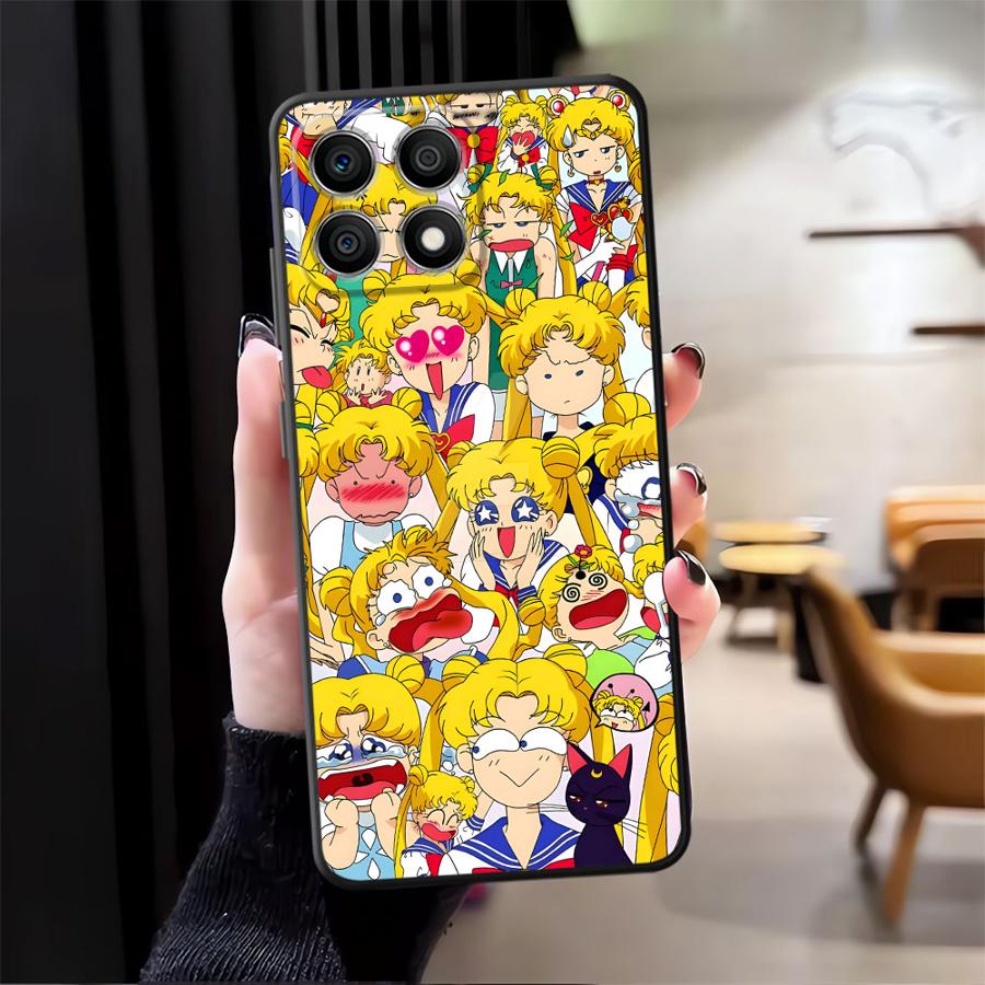 Чехол-бампер для телефона Sailor Moon Tsukino Usagi Black для Honor 8X X5b X9a X8 X7 X6 Magic5Lite 70 90 200 400 Lite