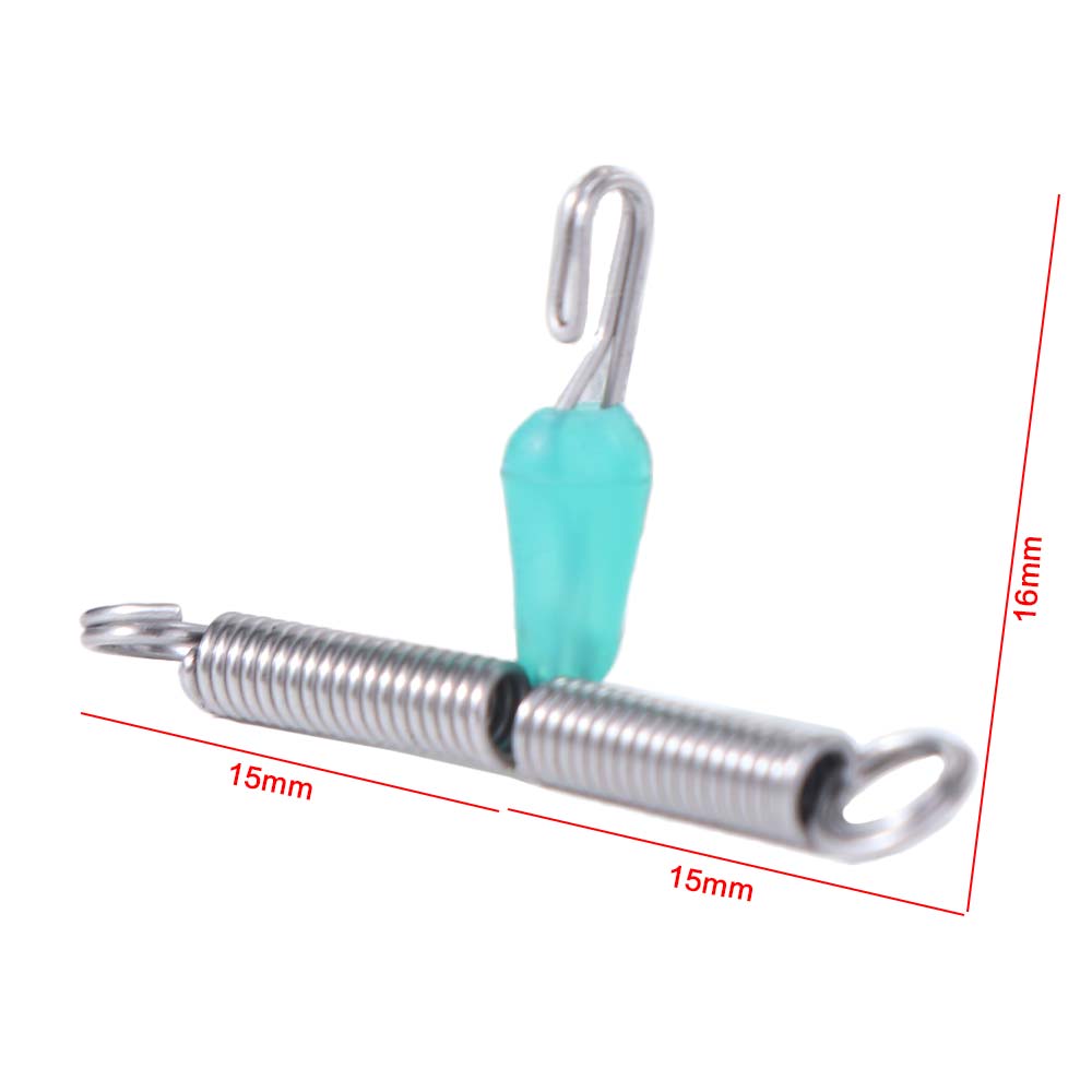50pcs Double Hook Fishing Line Space Stainless Steel Balance Rigs Hooks Fishing Tool