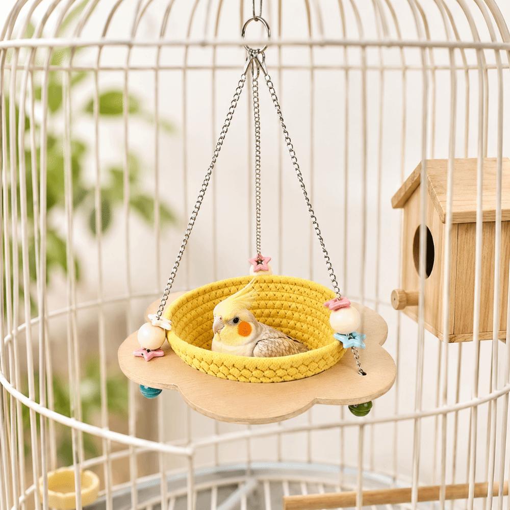 Cozy Woven Bird Nest Round Bird Sleeping Hut Multi-Purpose Hanging Bird Nest  Bird Breeding