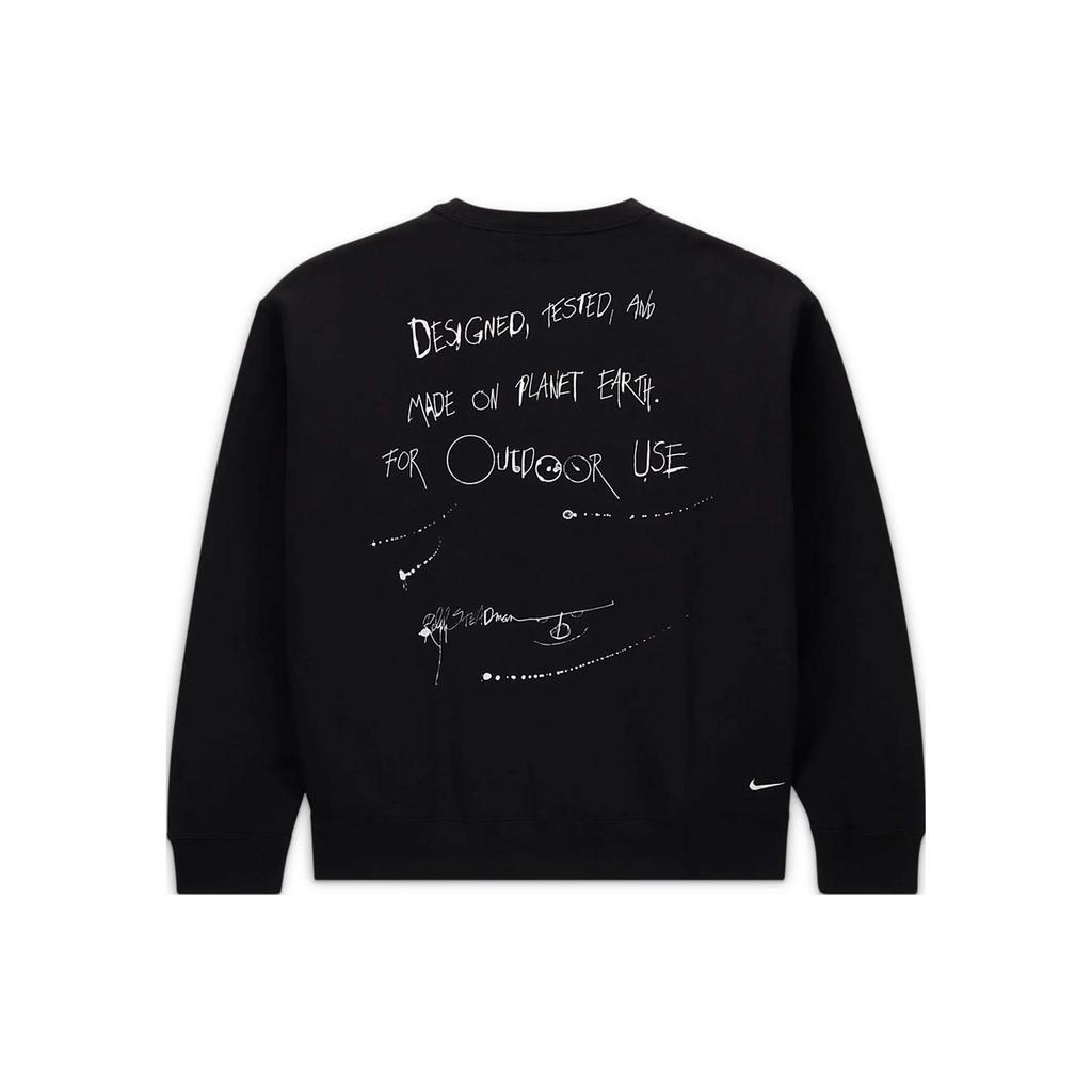 Nike Letter Print Crew Neck Pullover Casual Long Sleeve Sweatshirt Men Sweatshirt Black FD8760-010