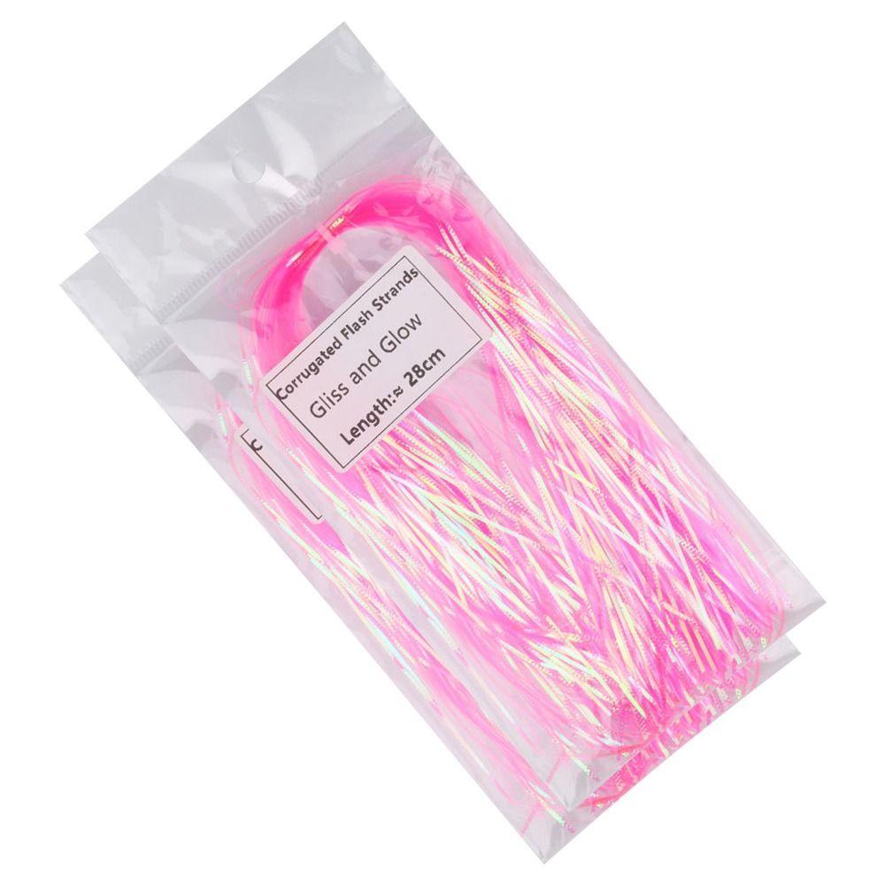 2Pcs Flies Tying Strands Gliss Simulates Fish Scale Corrugated Flash Tinsel Glow