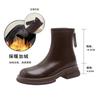 Single boots children's spring and autumn Martin boots women's British style 2025 new trendy cool ins show thin boots elastic short boots