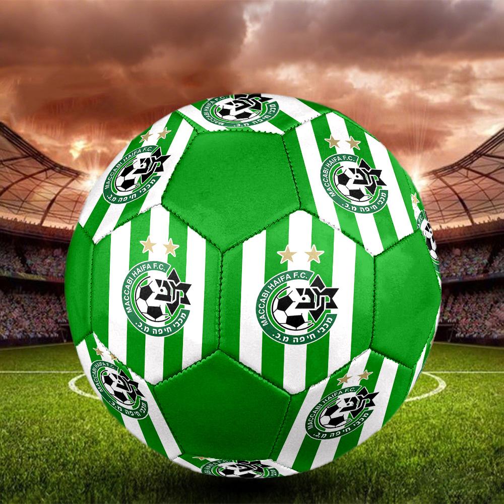 Футбольный мяч для зала Maccabi-Haifa Цветной Для всех возрастов Размер 5 Машинная строчка ПВХ Готов к соревнованиям Прочный Высокий отскок