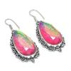 Natural Pink Triplet Opal 925 Sterling Silver Jewelry Earring 2.25" G0s69