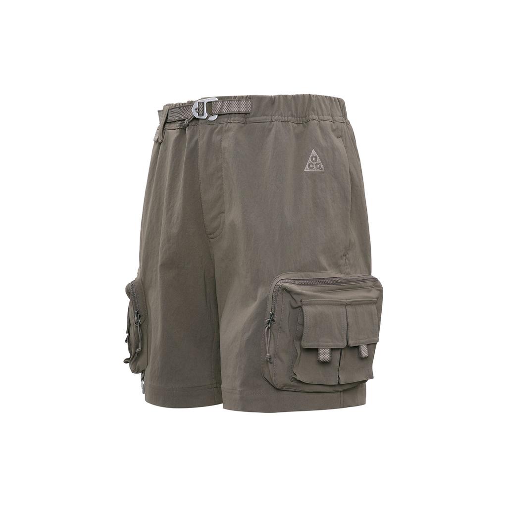 Nike Solid Color Drawstring Sports Cargo Shorts Men Bottoms Mineral-Grey DH8348-004