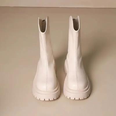 Модные Элегантные Ботильоны на Среднем Каблуке с Круглым Носком Зима 2024 Женская Короткая Обувь по Акции Дизайнерская Роскошь Новинка Женские Ботильоны