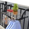 Stainless Steel Drying Shoe Rack Folding Towel Drying Rack Window Laundry Balcony Towel Clothes Diaper Dryer Storage Rack