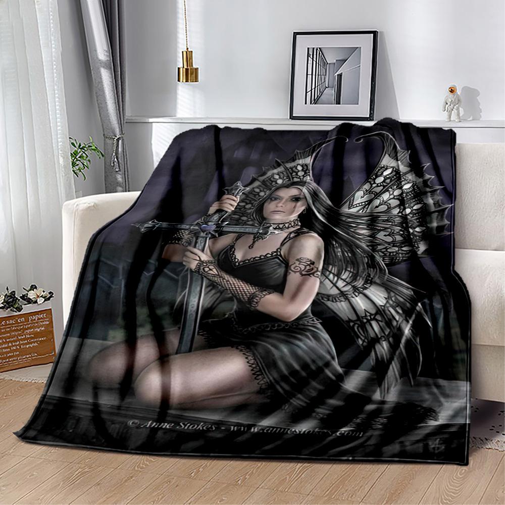 Gothic Style Blanket Warmthful Decor Great for Bed Office Picnics Four Seasons Multipurpose Stylish Decor Ideal Gift For Birthday Valentine'S Day