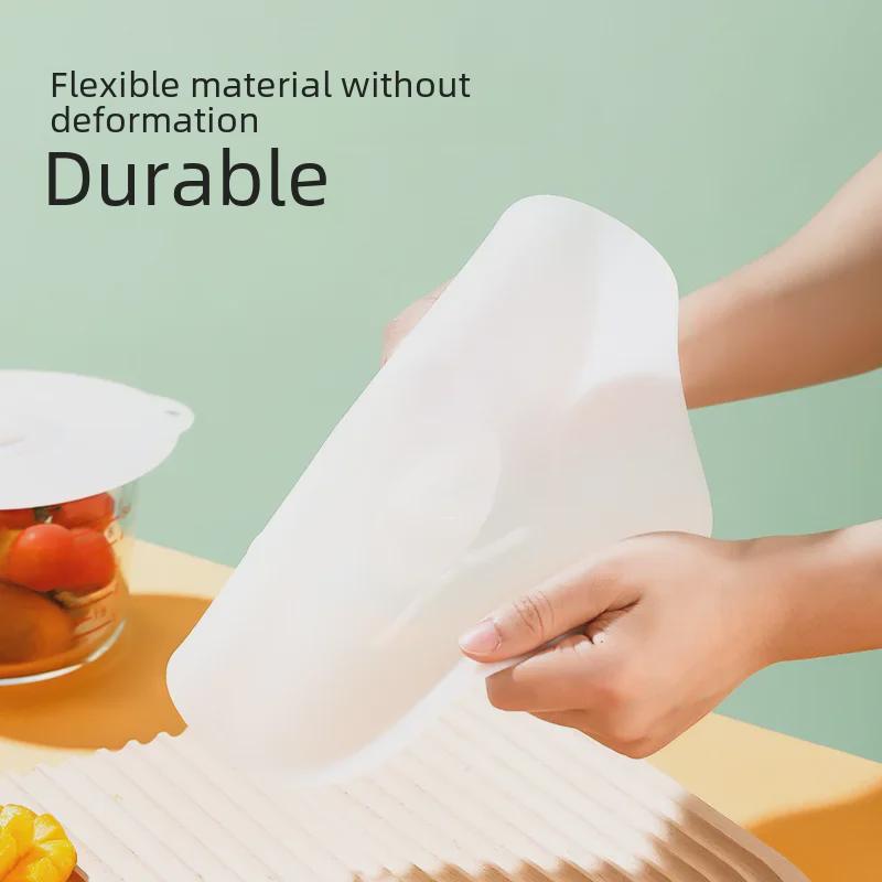 Набор силиконовых крышек для пищевых продуктов Stretch - многоразовые крышки для микроволновых печей и холодильников