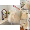 Girl Summer Dress With Tulle Fabric For Toddlers Kids Age 3 To 8 Years