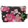 Senshishuin Nishijin Brocade Pouch with Black Love Cherry Blossom Design (Lined) (Small)