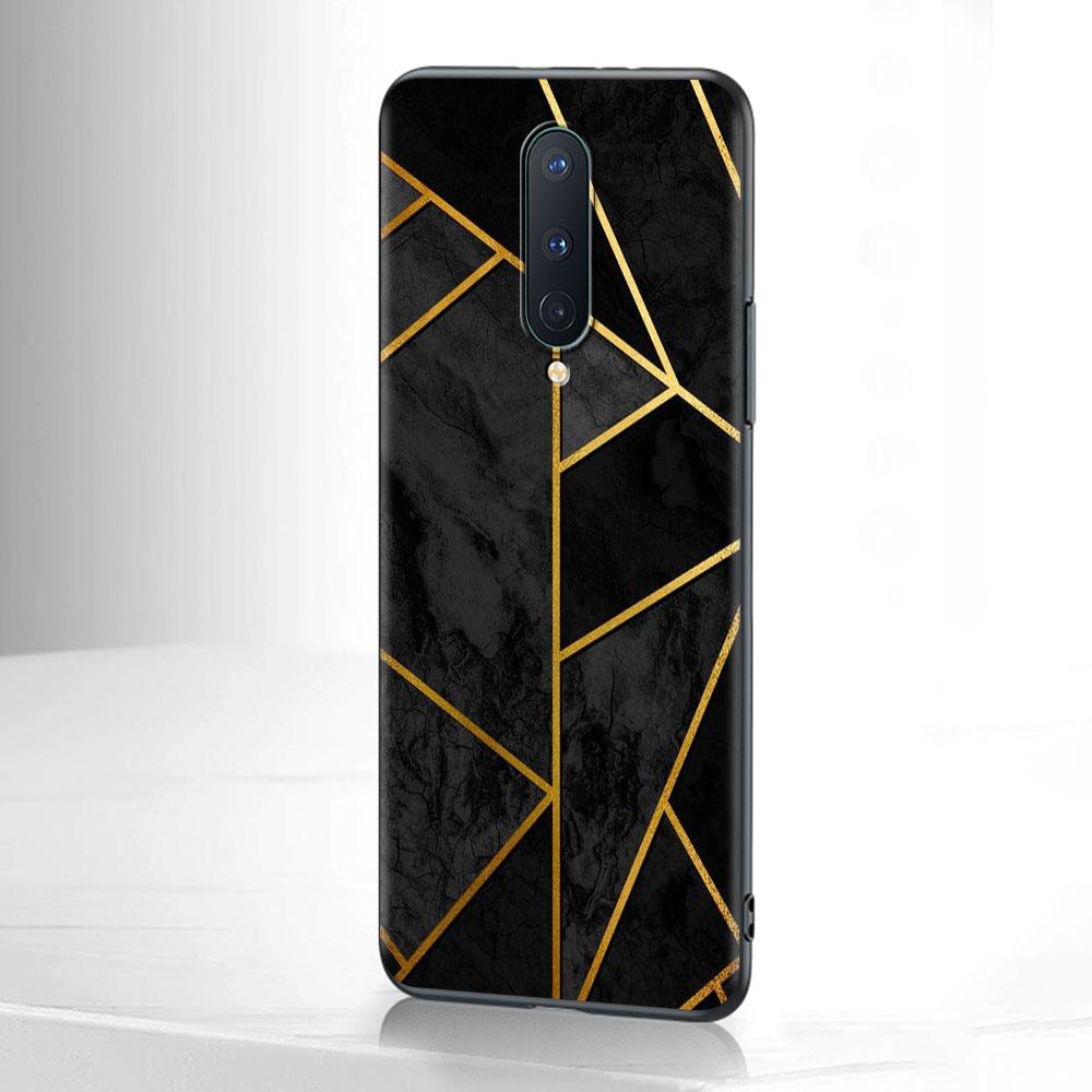 Капа с мраморной геометрической фигурой для OnePlus 8T 8 Nord N10 5G 7 9 7T 9R чехол для телефона 1 + Nord 2 N100 N200 Z черный чехол из ТПУ Cas