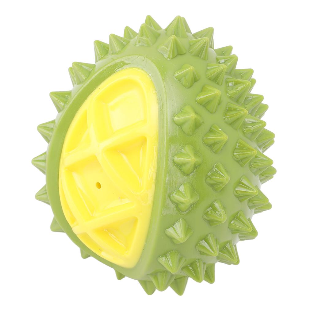 Durian Shaped Dog Toy Ball TPR Interactive Multi Functional Reduce Anxiety Sound Durian Dog