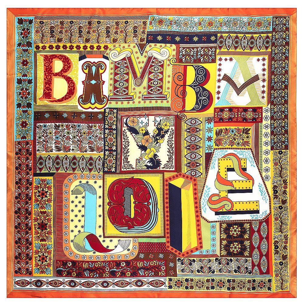 Silk-feeling Scarf for Women 130 * 130cm Luxurious Letter Plant Pattern Paisley Printed Shawl Designer Scarf for All Seasons