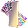 Gradient Silicone Case For Honor 90 Pro 90lite 80pro 70 Pro Plus Four Corners Shockproof Airbags Soft TPU Transparent Back Cover For Honor X50i X40