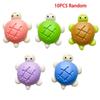 10Pcs Solid-Colored Small Turtle Cartoon Glossy Handmade Diy Resin Accessory Small Ornament