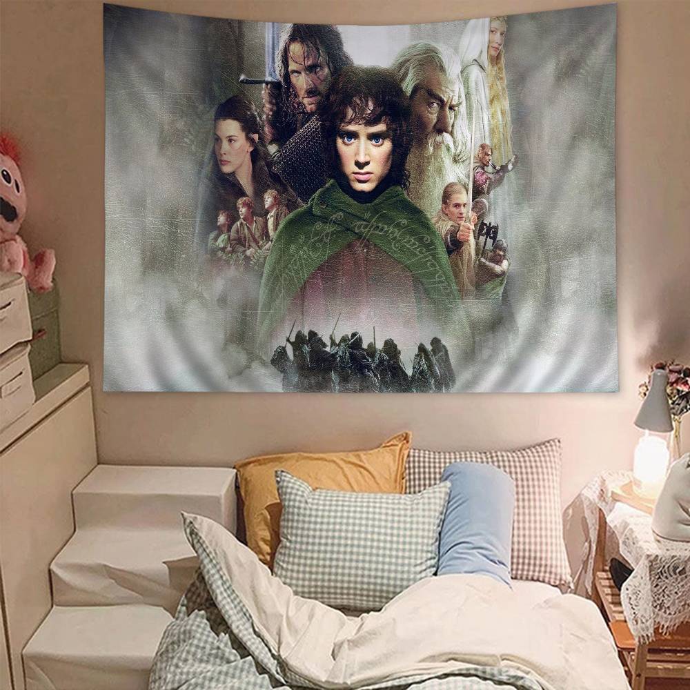 Adventure Film LLords Rings Tapestry Art Printing Japanese Wall Tapestry Anime Wall Hanging Home Decor