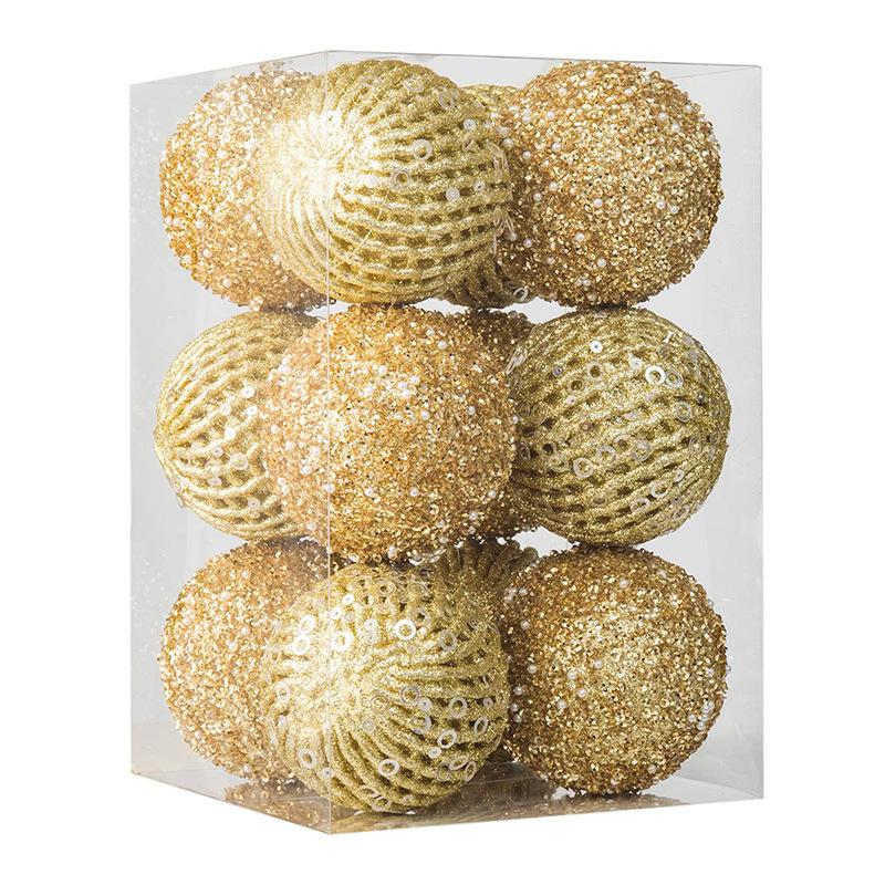 12 шт. 8 см елочные шары украшение большой блеск белый красный рождественская елка подвеска украшение для дома 2025 новогодний подарок