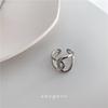 Elegant S925 Pure Silver Minimalist Irregular Ring Adjustable Size Perfect For Occasion Any