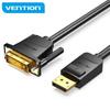 DP To DVI Video Cable - VENTION - 2m - 1080P @ 60Hz - Gold Plated - Tinned Copper