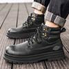 Модные мужские ботинки для ходьбы из натуральной кожи, мужская обувь, универсальные теплые зимние ботинки с толстой подошвой, новые мужские ботинки для мотокросса на открытом воздухе