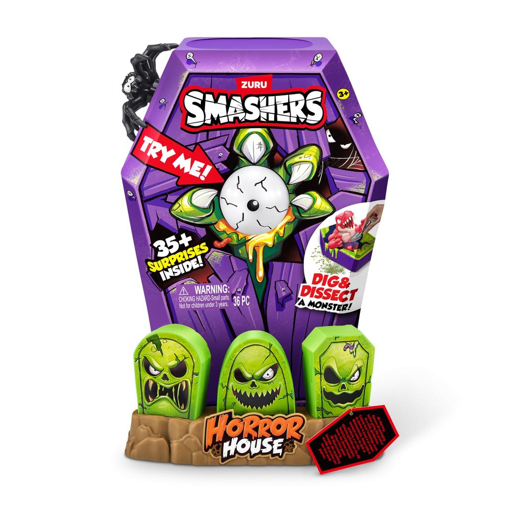 Smashers Мега Дом Ужасов от ZURU Интерактивные Игрушки Коллекционные Игрушки для Детей и Подростков (черный)
