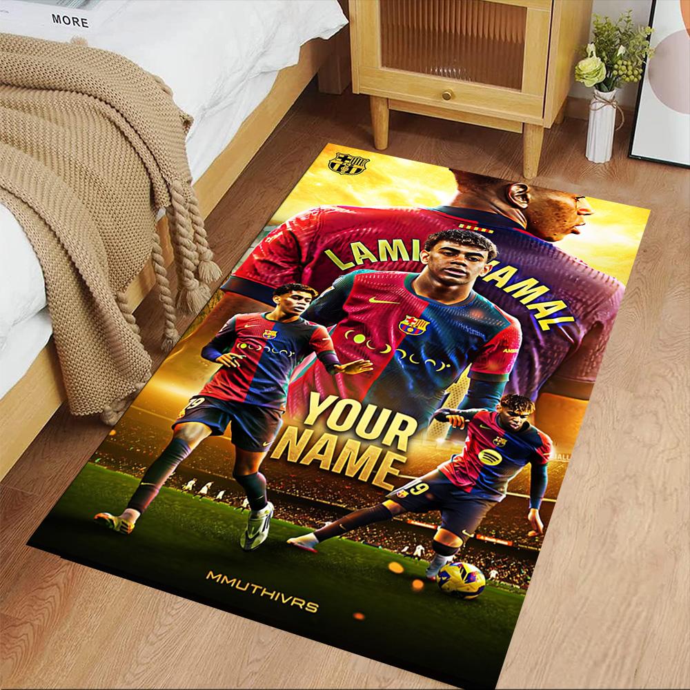 Yamal Customized Name Floor Rug Office Rug Perfect for Study room Decorate room Kitchen Entryway Anti-slip Rug Decorate Offices Best for Christmas