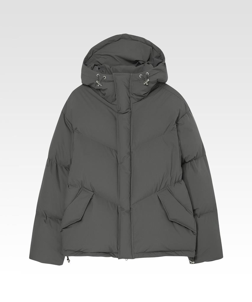 Afterpray Shell Hoodie Puffer Down Jacket Grey