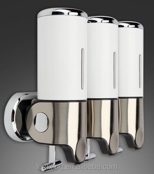 Anti-Theft Wall Mount Pull Rod Soap Dispenser 500ml ABS Stainless Steel 10cm Refill Opening Liquid Holder
