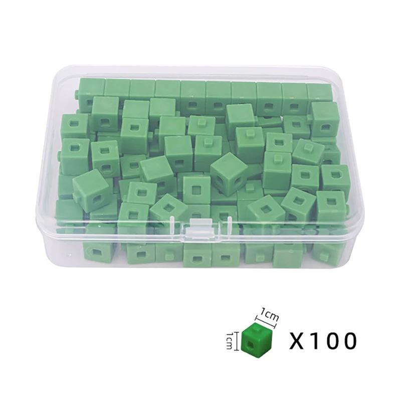 Linking Cubes Montessori Math Toys Number Blocks Learning Decimal Counter Teaching Aids Sensory Educational Toy for Children