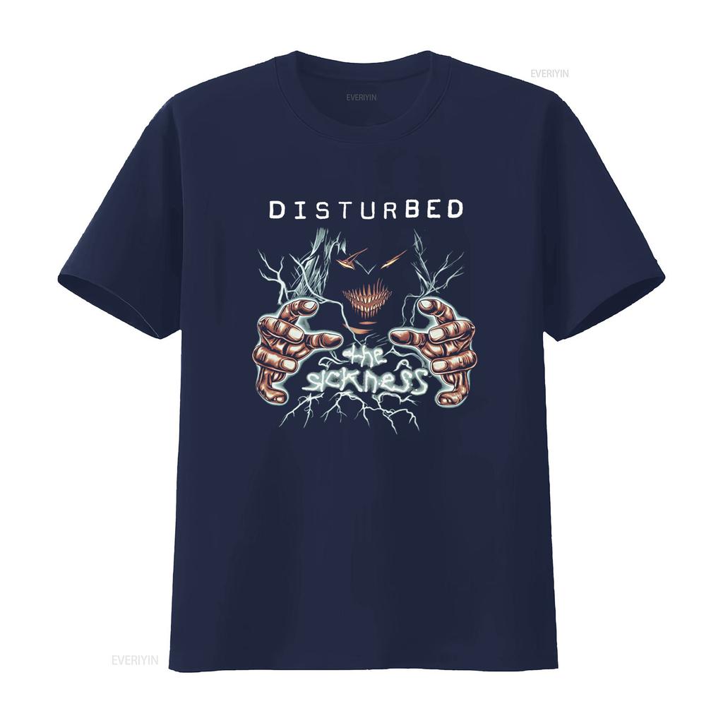Hot Disturbed The Sickness T Shirt Perfect For Holiday Tour Fans Vintage Casual Soft Top For Everyday Wear Breathable