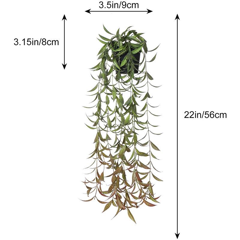 Datura Eucalyptus Faux Hanging Plants: Indoor Wall Decor
