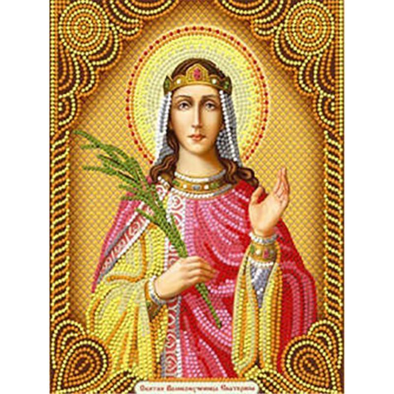 DIY Religion 5D Diamond Painting Full Round Drill Portrait Diamond Embroidery Cross Stitch Mosaic Kits Resin Wall Art Home Decor