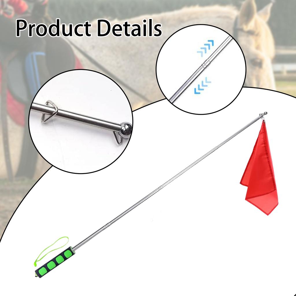 1 шт. Флаги для тренировки лошадей с телескопическими флагштоками, Портативные конные нейлоновые тренировочные флаги, Оборудование для тренировки лошадей