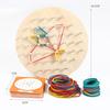 Montessori Kids DIY Puzzle Creative Toy Geometry Graphics Rubber Nail Boards with Cards Math Educational Toys for Children