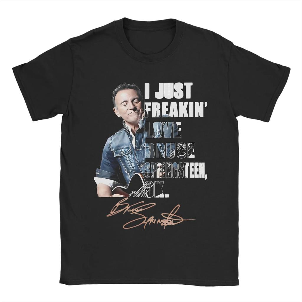 2026 Japan Anime The E Street Band Bruce Springsteen Graphic Print T-Shirt Women Men Streetwear Style Oversized Cotton Summer New Tee Short Sleeve Top
