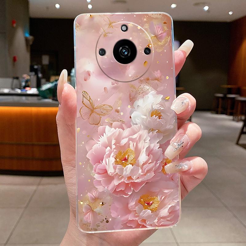Cover For Realme 11 Pro+ 5G Casing Luxury Fashion Butterfly Flower Clear Soft TPU Silicon Phone Case For Realme 11 Pro Plus Case