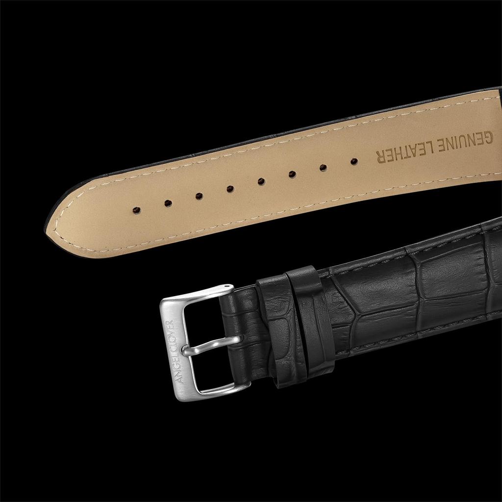 Часы Time Craft Solar Chronograph с сапфировым стеклом, белым циферблатом, черным [Angel Clover] мужские NTCS44SBWH-BK