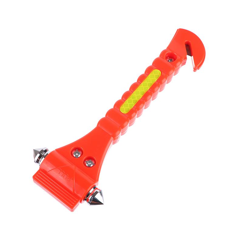 1Pc 2 In 1 Car Emergency Safety Escape Hammer Glass Window Breaker Belt Cutter Tool Glass Lifesaving First Aid Kit
