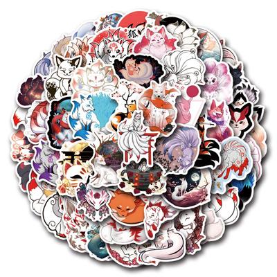 10/55 шт., наклейки с героями мультфильмов «Кицунэ», граффити, наклейки для DIY, багажа, ноутбука, мотоцикла, велосипеда, наклейки