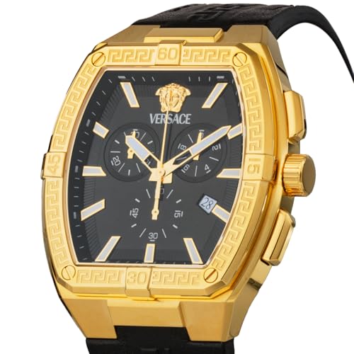 Мужские часы VERSACE V-sporty Tonn.Greca (VESP00324) с кварцевым механизмом, водонепроницаемый, сапфировое стекло, черный циферблат и нержавеющая сталь.