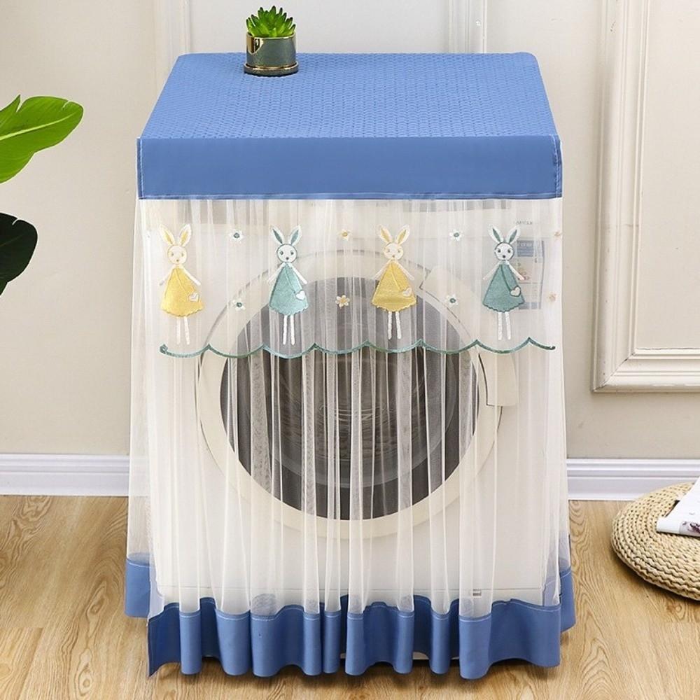 Lace Embroidery Washing Machine Protective Cover Universal Rectangle Dust-proof Cover Kitchen