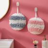 Soft Absorbent Hanging Hand Towel Quick Dry Microfiber Towels Comfortable Chenille Hand Ball  Home