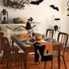 1pc Orenge Halloween Table Runner Witch Spider Web Tablecloth Dustproof Reusable Table Runner Halloween Dining Room Decoration
